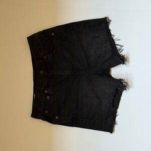 Gap distressed black shorts size 27